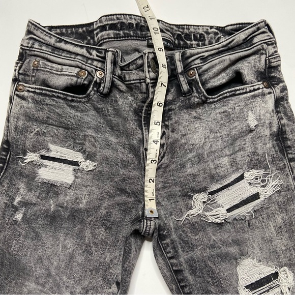 AMERICAN EAGLE Next Level Flex Faded Black Patched Skinny Jean - Picture 14 of 15